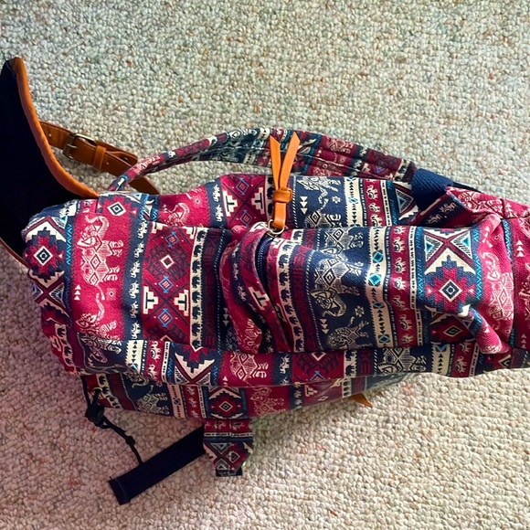 〰️➰Vegan Leather Muli-Compartment Backpack Satchel 🐘〰️ - Picture 7 of 13